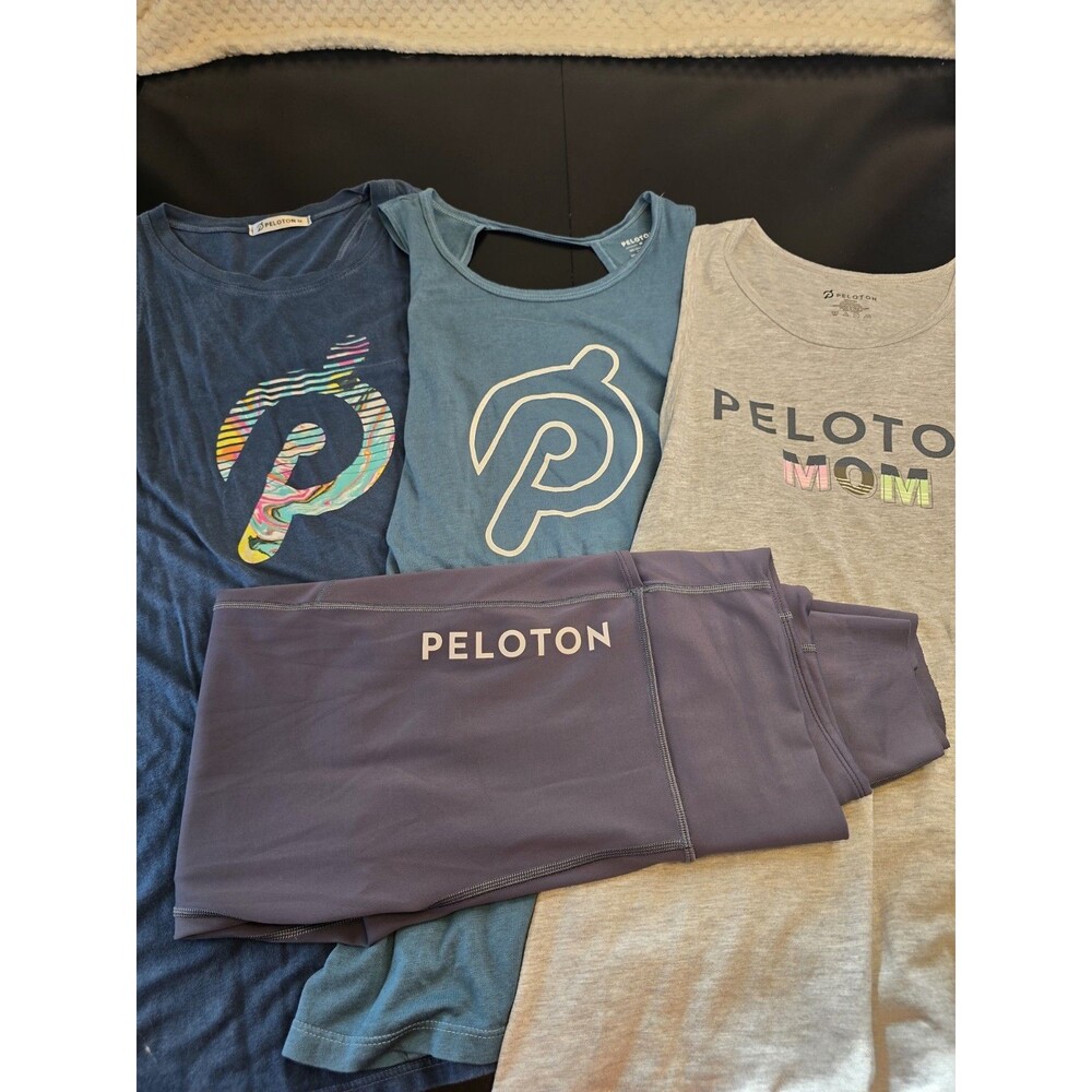 Peloton Apparel Lot of 4 - Size M/L Twist Back Tank, Mom Tank, Leggings